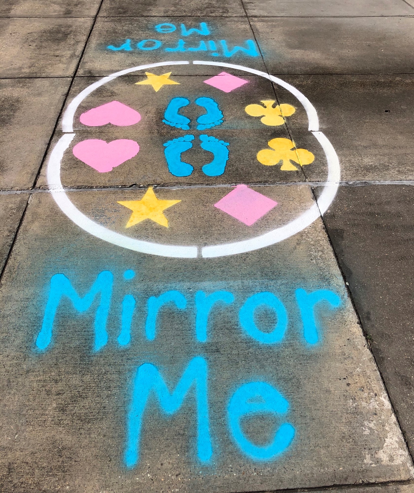 Painted obstacle course provides free play space at Abbeville library